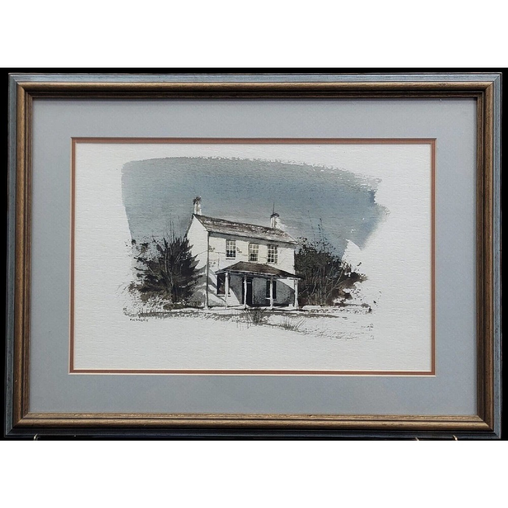 Ronald Ekholm 1976 Chadd's Ford House painting Hand Signed Pristine Cond